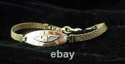 10 K Gold Bracelet Historic USAAC Army Air Forces First Pilot Wings 1940 Mint