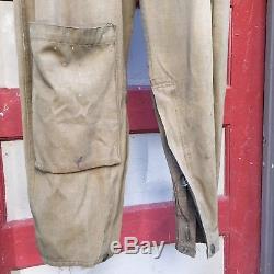 1930s HD Lee House Mark Army Air Force A4 Flight Suit Named Pre World War 2