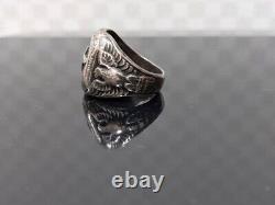 1940's World War II USAAF vintage silver ring US military ARMY AIR FORCES A- 2