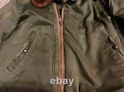 1940s WW2 Vintage Army Air Forces B-15A Flight Bomber Jacket Coat Size 36