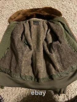 1940s WW2 Vintage Army Air Forces B-15A Flight Bomber Jacket Coat Size 36