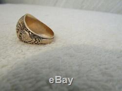 1943 United States Army Air Forces 10k Solid Gold Men's RING VINTAGE 15.5 Grams