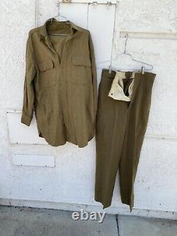 1943 Us Army Officers Shirt And Trousers Tailored Jacket Navy Air Force