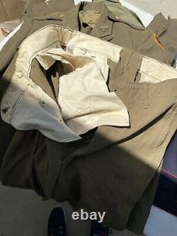 1943 Us Army Officers Shirt And Trousers Tailored Jacket Navy Air Force