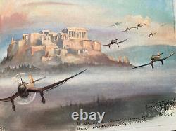 1943 published German Army/Air Force Sketches, Water Colors Artist Hans Liska