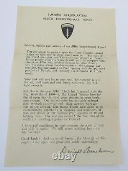 1944 Army Air Corps Typed D-DAY Letter Home And Invasion Force Letter ORIGINAL
