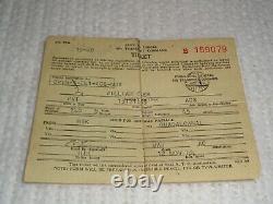 1944 Army Air Forces Air Transport Command Ticket to Guadalcanal WW2 Rare