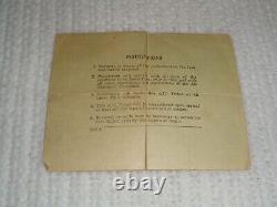 1944 Army Air Forces Air Transport Command Ticket to Guadalcanal WW2 Rare