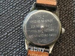 1944 ELGIN Military A-11 AF US ARMY AF43 AIR FORCE WW2 ORIGINAL RADIUM DIAL