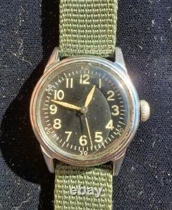 1944 ELGIN Military A-11 US ARMY AF43 Air Force WW2 Hack PROFESSIONALLY SERVICED