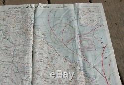 1944 US Army AIR FORCE Pilot SILK Evasion map French Indo China Central China