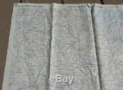 1944 US Army AIR FORCE Pilot SILK Evasion map French Indo China Central China