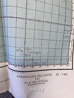 1944 US Army Air Forces Special Air Navigation Chart Hawaiian Islands to Fiji
