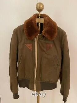 1944 WWII USAAF ARMY AIR FORCE Type B-15A Size 42 Flight Bomber Jacket