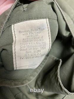 1947 US Army Air Force Issued Overcoat Cold Parka with Pile Liner Med USAF M1947