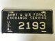 1948 Us Army And Air Force Exchange Service Aafes Aes License Plate Usaf