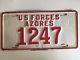 1960's Us Forces Azores License Plate Original Army Navy Air Force Military Usaf