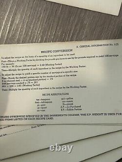 1980 Armed Forces Recipe Service & Index Cards US Army Navy Air Force Military