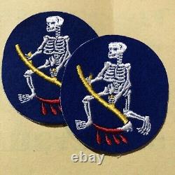 2 Original WW 2 US Army Air Force 13th Bombardment Squadron Patches No Glow