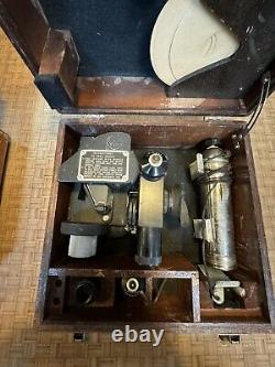 2 WW2 WWII US Army Air Force USAAF A-10 Aircraft Wood Box Sextant Fairchild Afga