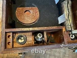 2 WW2 WWII US Army Air Force USAAF A-10 Aircraft Wood Box Sextant Fairchild Afga