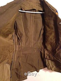 3 Piece Lot WWII USAAF ARMY AIR FORCES OFFICER Jacket Shirt Pants Gabardine
