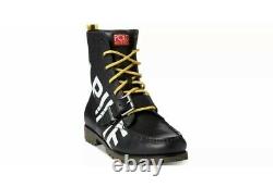 $350 Polo Ralph Lauren Black Mens Size 9 ALPINE LEATHER Ranger Boots Shoes