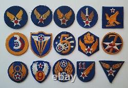 38 AAF Original WWII Army Air Force + late 40s/early 50s USAF Patch Collection