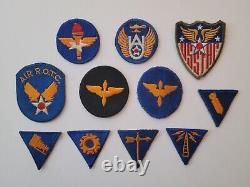 38 AAF Original WWII Army Air Force + late 40s/early 50s USAF Patch Collection