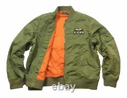 $398 Ralph Lauren POLO Military Pilot Army Twill Bomber Jacket Air Force SIZE M