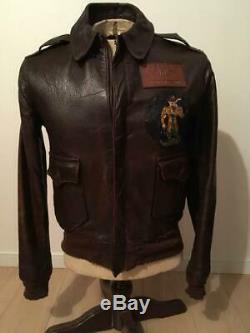 40's Vintage Back Paint A-2 Military Jacket WW2 Size 38 M AIR FORCE U. S. ARMY