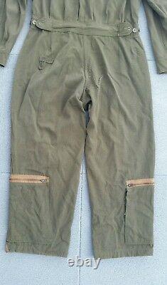 40s WW2 USAAF ARMY AIR FORCE L-1 Flight Suit BLUE BELL COVERALLS Sz M Workwear