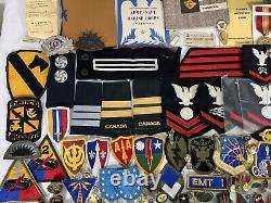 427PC Vintage Military Pin Patch LOT WW1 WW2 Vietnam Air Force Army Navy Marine