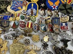 427PC Vintage Military Pin Patch LOT WW1 WW2 Vietnam Air Force Army Navy Marine