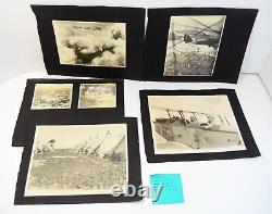 6 WWI Army Air Force Original Period Photos Aerial Biplane Pilot Vintage