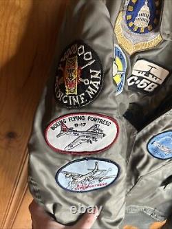 60s Vintage US Air Force Flyers CWU 45/P Jacket Mens L (42-44) Bomber Military