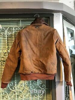 A-2 Aero Leather art nose flying jacket. Original US Army Air Force WWII Scarce