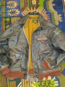 A-2 (W&G) Army, Air Force Flight Leather Jacket Size 44