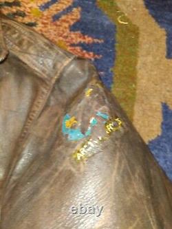 A-2 (W&G) Army, Air Force Flight Leather Jacket Size 44