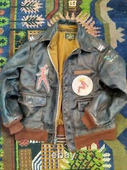 A-2 (W&G) Army, Air Force Flight Leather Jacket Size 44