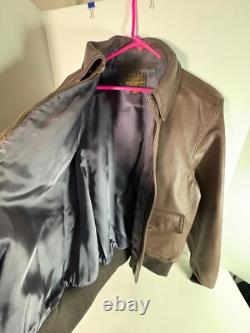 A2 Flight Jacket Size 42 Army Air Force Willis & Geiger Brown