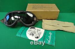 ARMY AIR FORCES B-8 FLYING GOGGLES WithBOX & INSTRUCTIONS-ROCHESTER OPTICAL