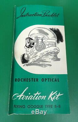 ARMY AIR FORCES B-8 FLYING GOGGLES WithBOX & INSTRUCTIONS-ROCHESTER OPTICAL