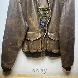 AVIREX Type A-2 1988 Vintage US Army Air Forces Leather Aviator Bomber Jacket XL