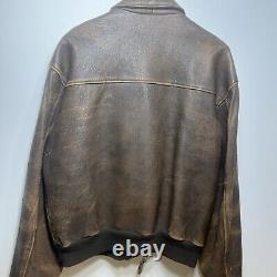 AVIREX Type A-2 1988 Vintage US Army Air Forces Leather Aviator Bomber Jacket XL