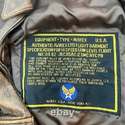 AVIREX Type A-2 1988 Vintage US Army Air Forces Leather Aviator Bomber Jacket XL