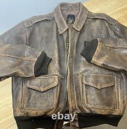 AVIREX Type A-2 1988 Vintage US Army Air Forces Leather Aviator Bomber Jacket XL