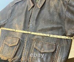 AVIREX Type A-2 1988 Vintage US Army Air Forces Leather Aviator Bomber Jacket XL