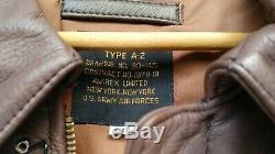 AVIREX Type A-2 30-1415 Contract No 1978-01 US Army Air Forces Flight Jacket 48