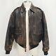 Avirex Type A-2 Distressed Leather Star & Stripes U. S. Army Air Force Issue Sz L
